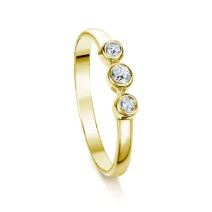 Trilogy Diamond Ring in 18ct Yellow Gold