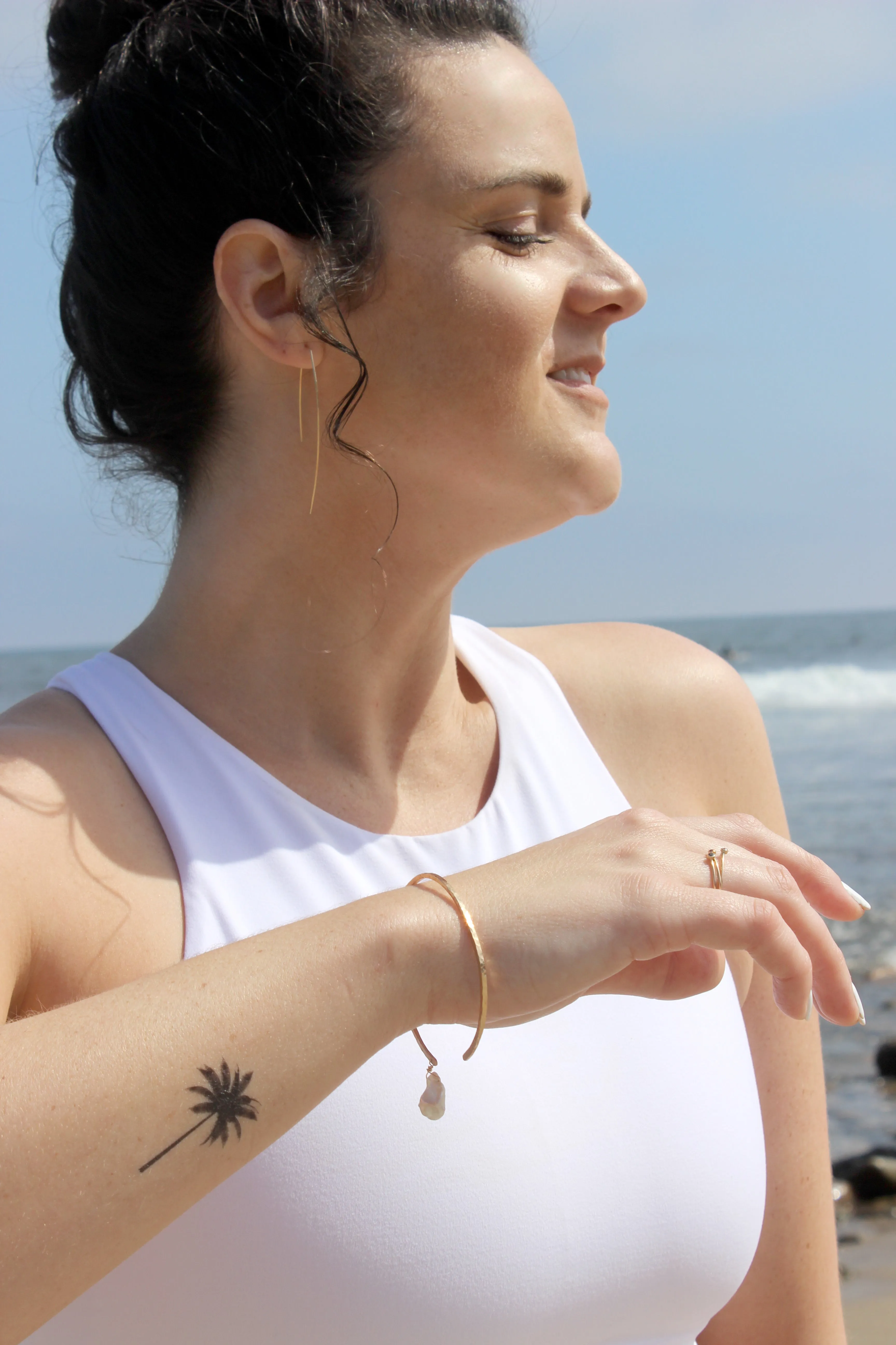 Triumph // Arc Threader Earrings, Modern Hoops, Gold or Silver, Hand Forged // BH-E027