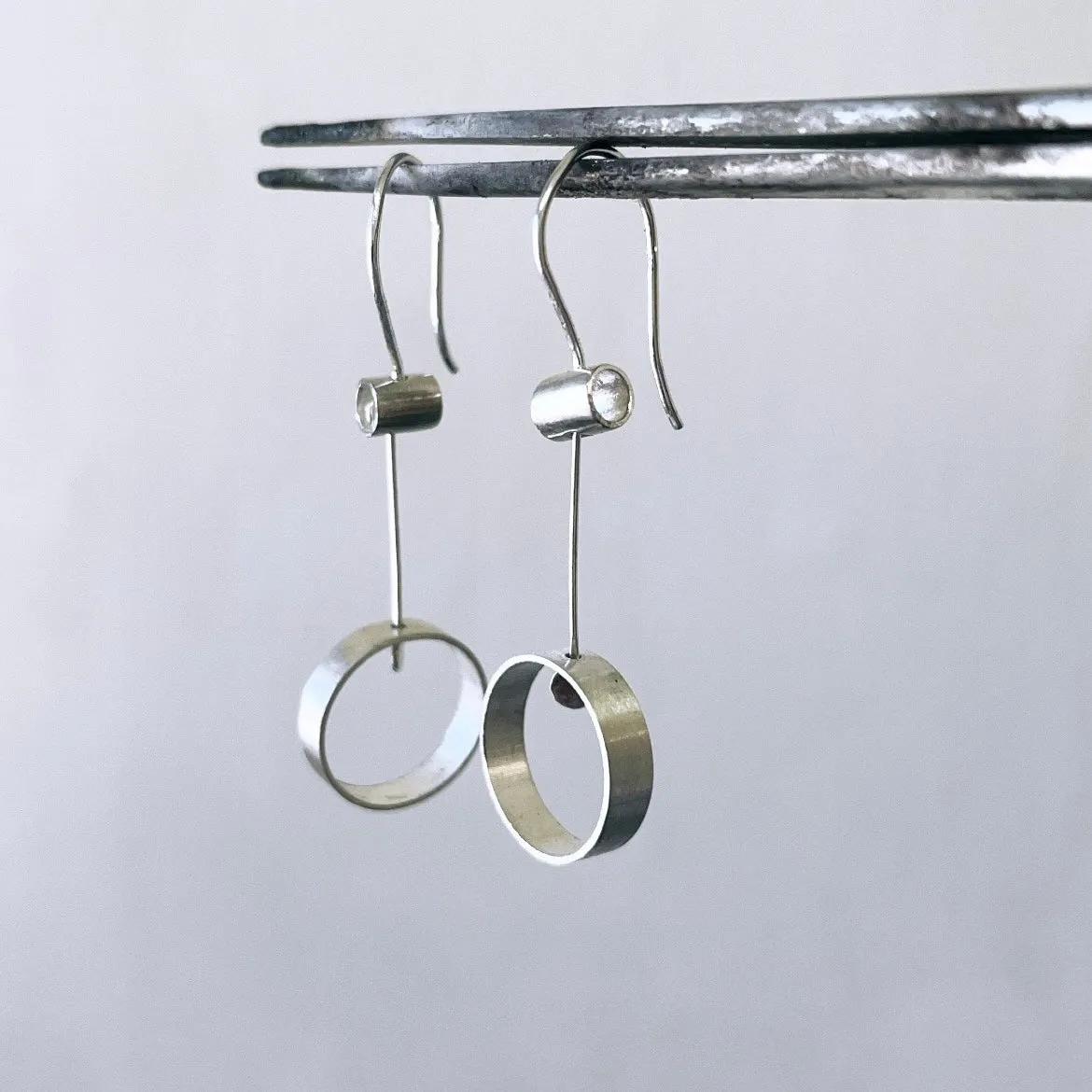 Tube pivot earrings