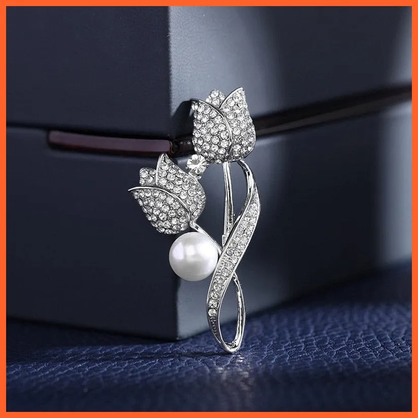 Tulip Rose Brooch For Women | Flower Brooch Pin