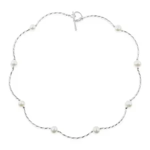 Twist Pearl Necklace Ivory Pearls
