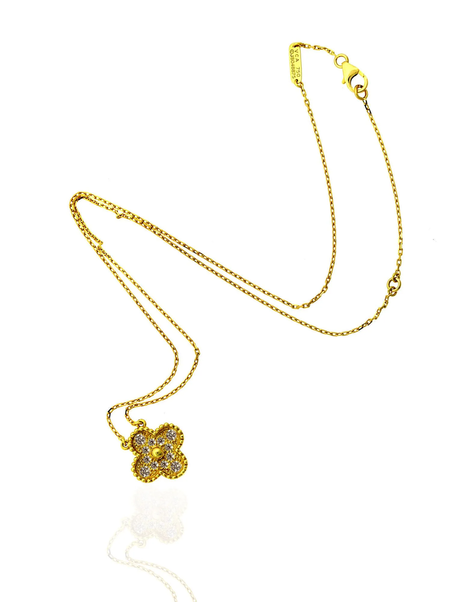 Van Cleef and Arpels Vintage Alhambra Diamond Necklace