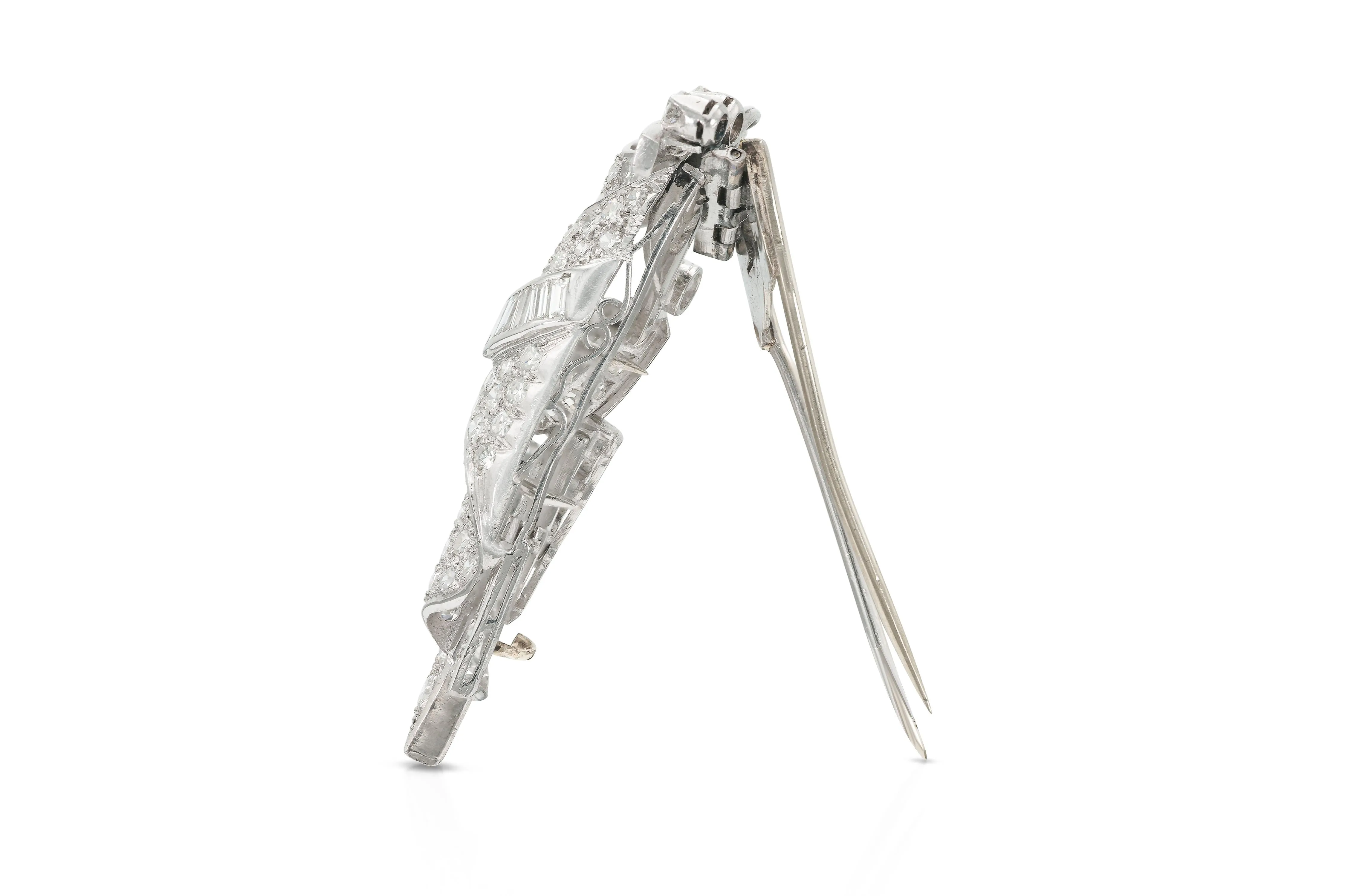 Vintage 1940s 5.00 Carat Diamond Brooch