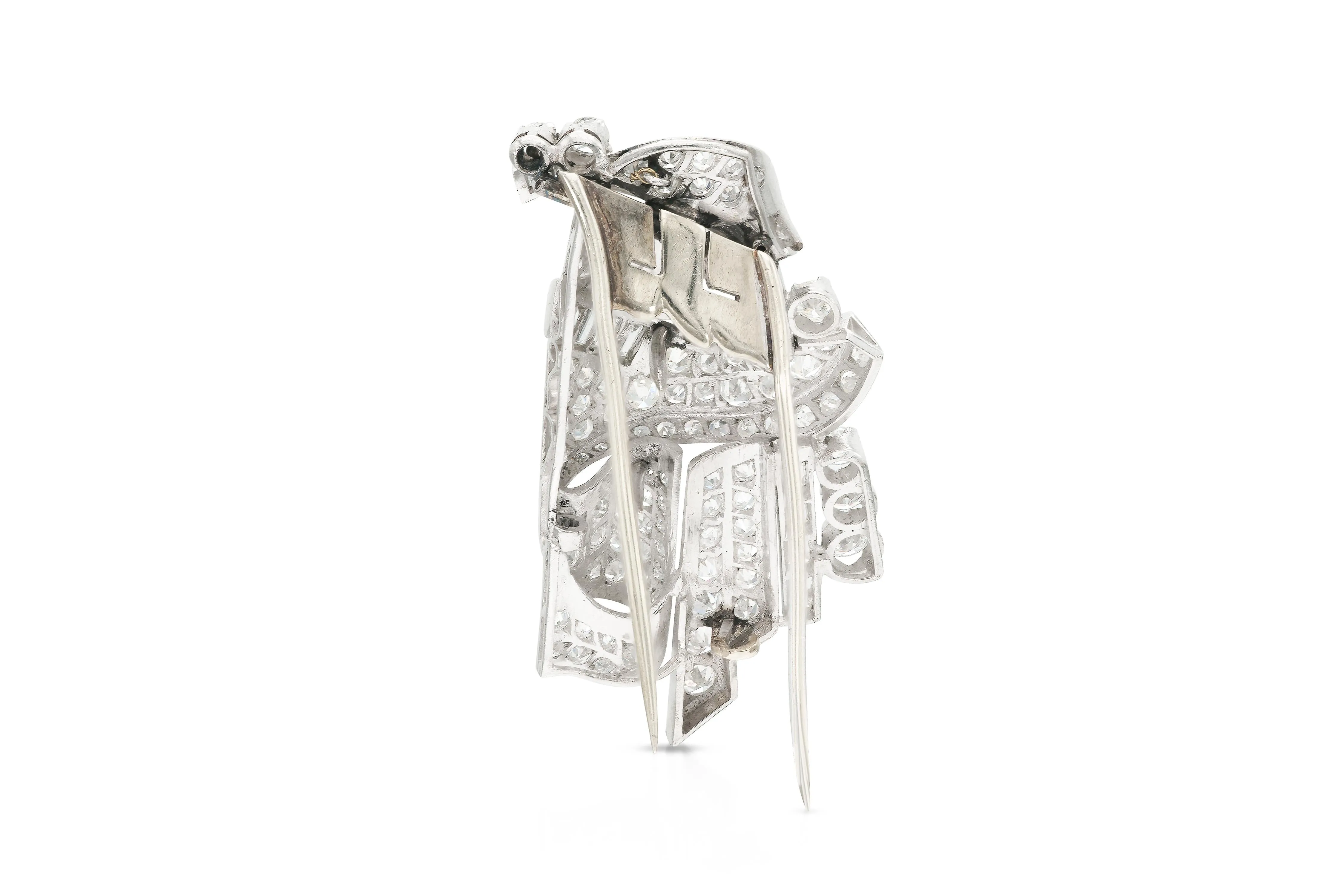 Vintage 1940s 5.00 Carat Diamond Brooch
