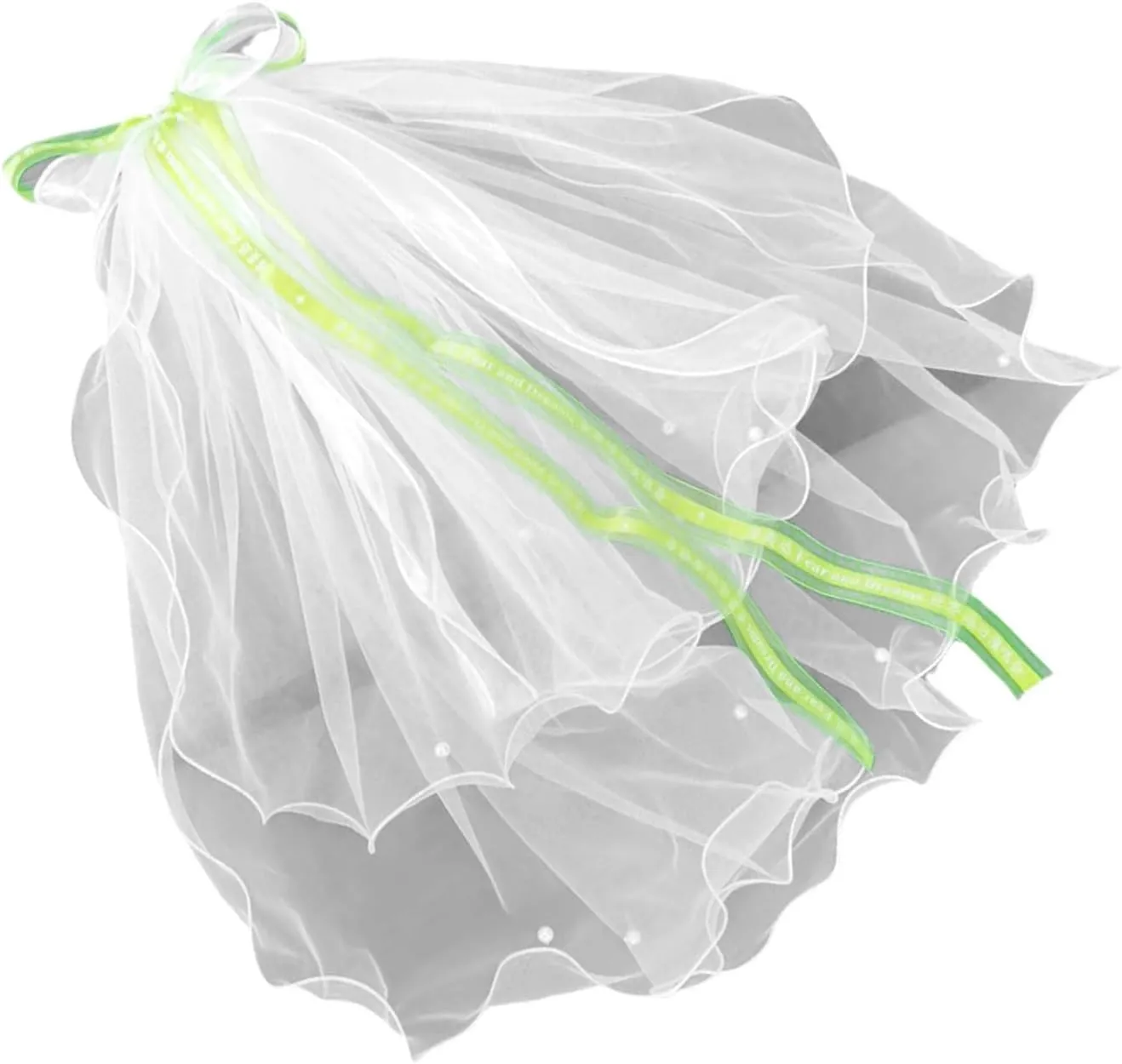 Wedding Bows Veil White Hair Clip Tulle Bridal Short Veils Bachelorette Party Hair Accessories for Women and Girls