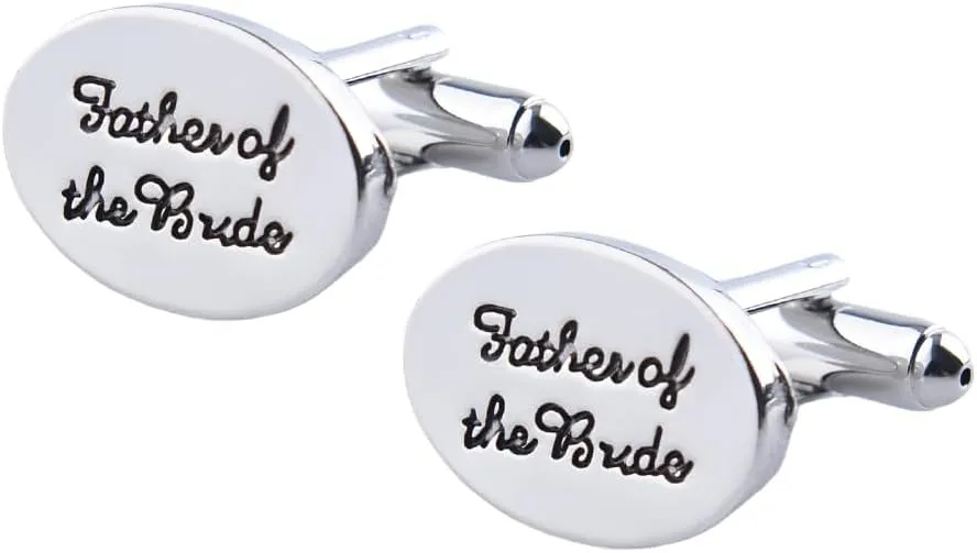 Wedding Cufflinks for Father of The Bride Groom Gifts for Dad on Wedding Day Father of The Groom Cufflinks Bride Gift