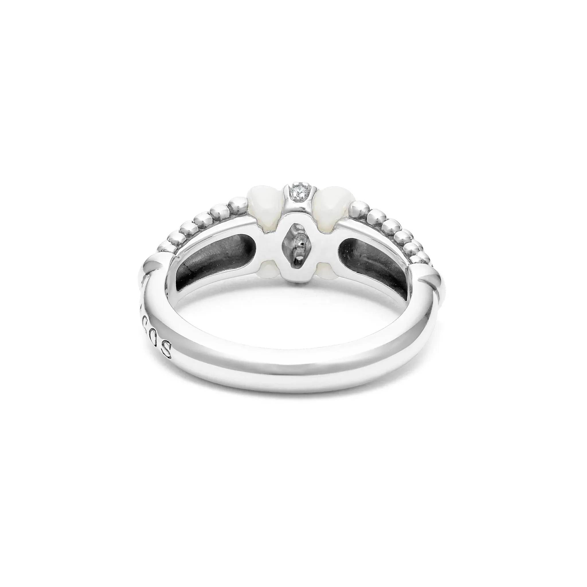 White Caviar Diamond Ring