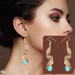 Wholesale Bohemian Tassel Vintage Turquoise Earrings