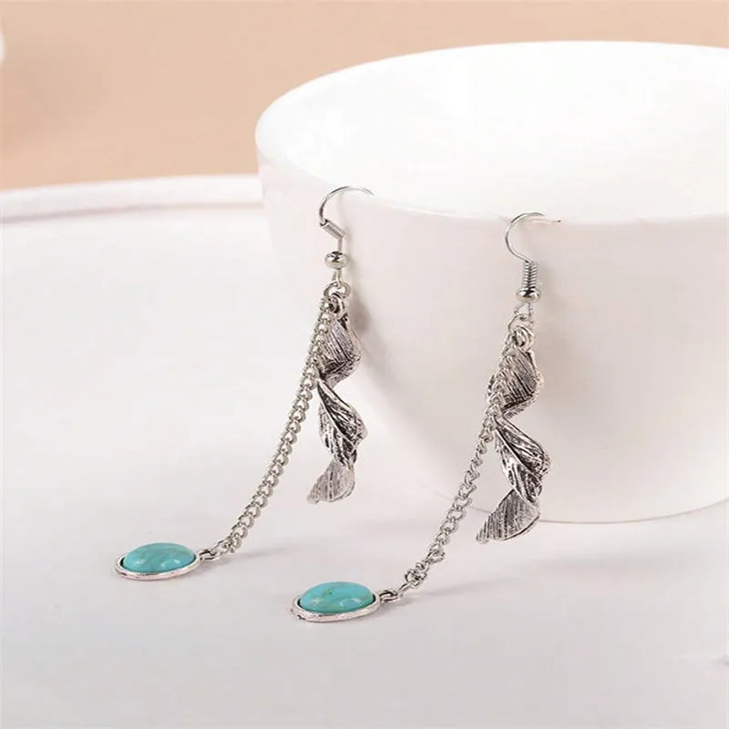 Wholesale Bohemian Tassel Vintage Turquoise Earrings
