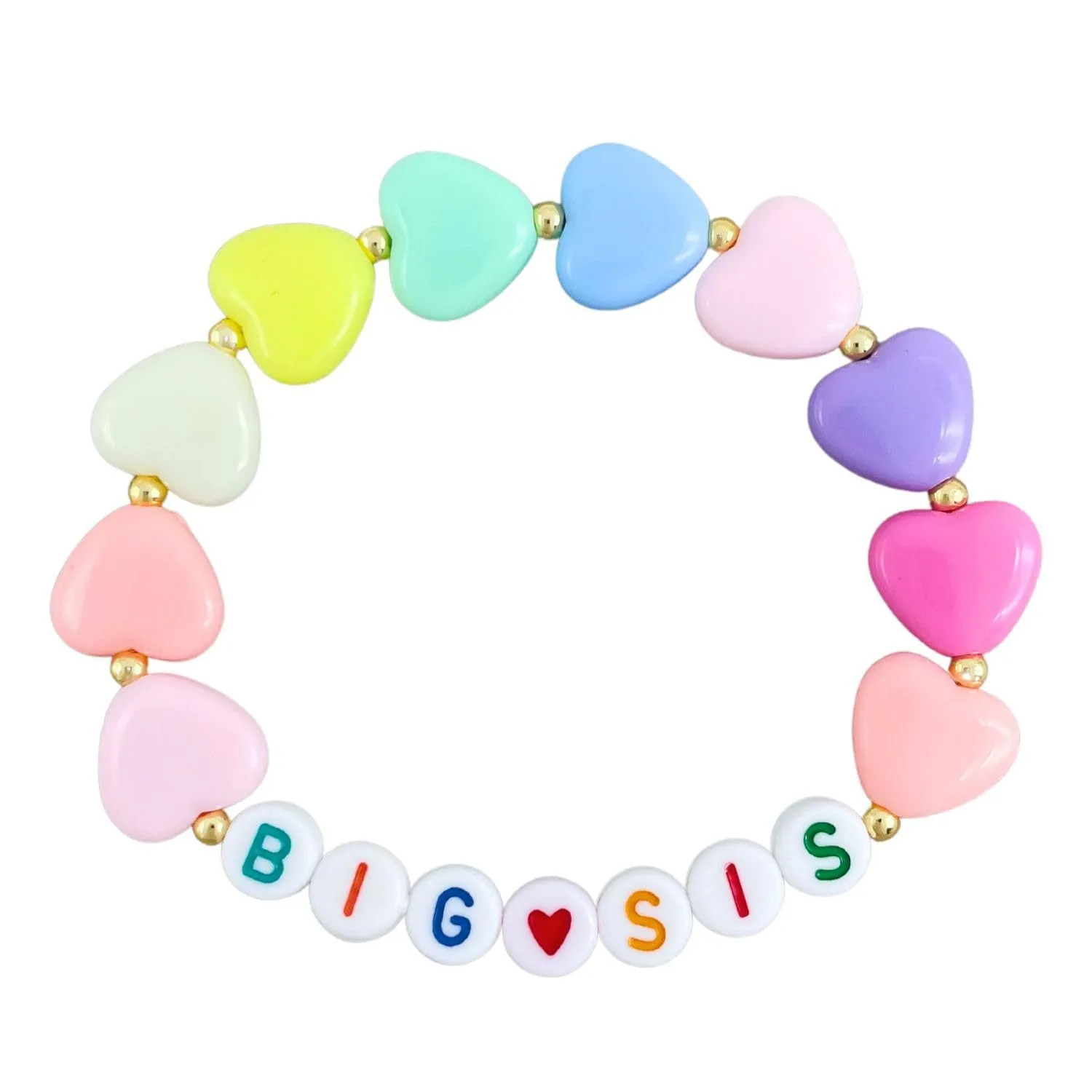 Wholesale Colorful Letter Heart Bracelets