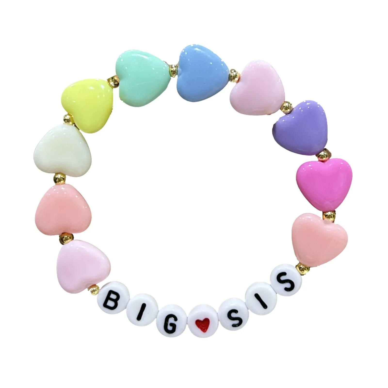 Wholesale Colorful Letter Heart Bracelets