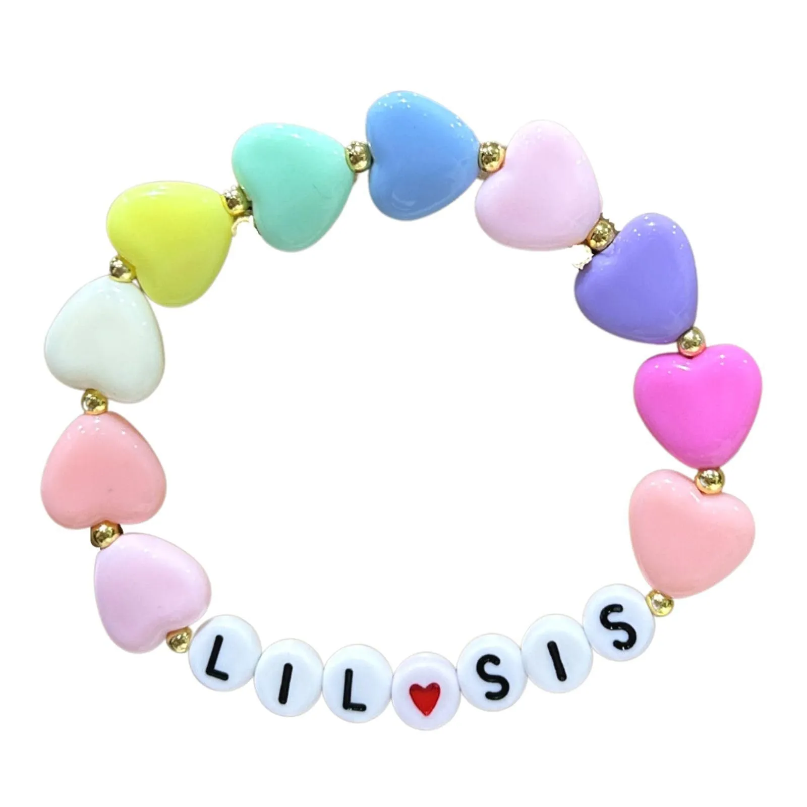 Wholesale Colorful Letter Heart Bracelets