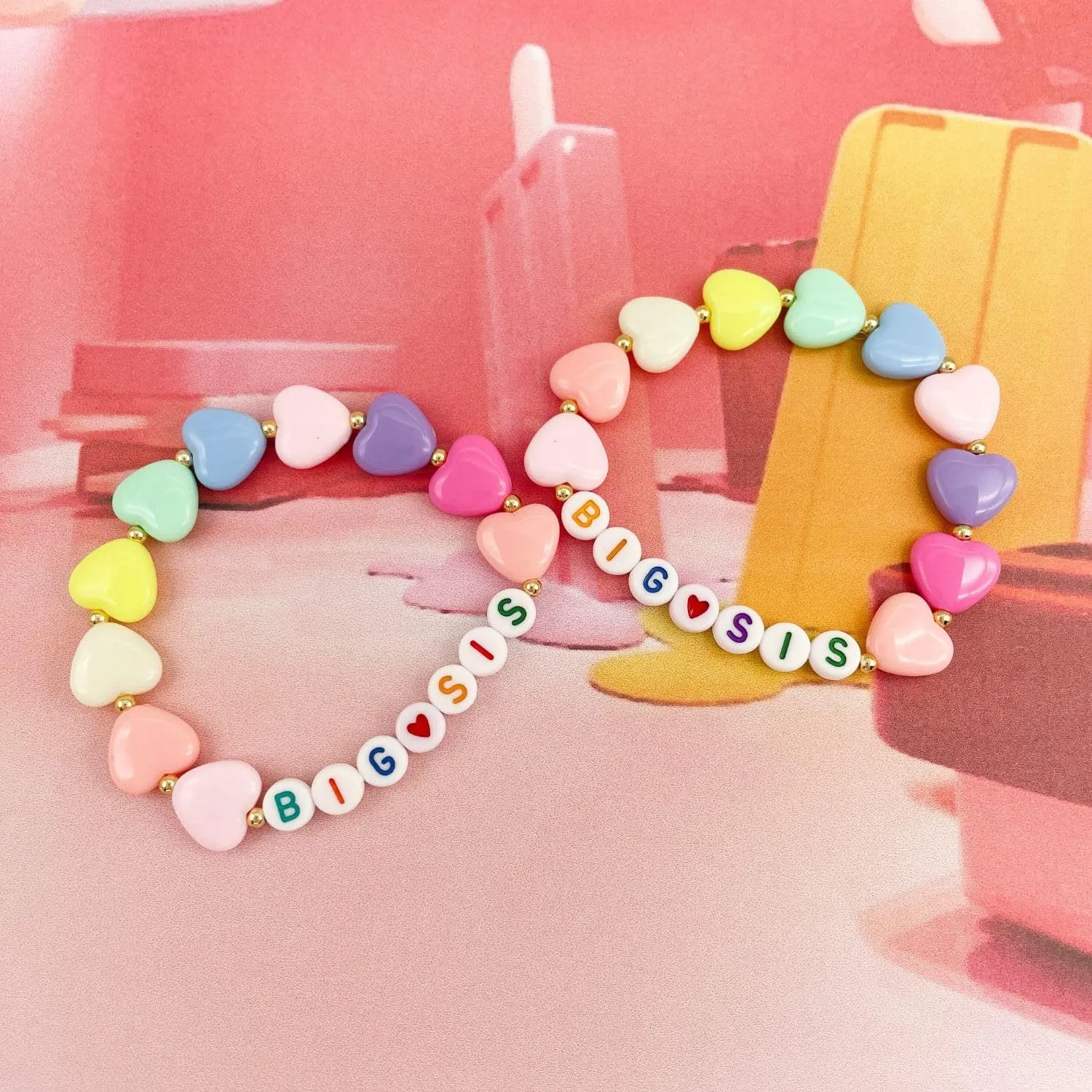 Wholesale Colorful Letter Heart Bracelets