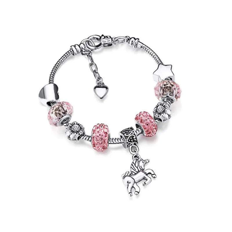 Wholesale Colorful Unicorn Children's Alloy Bracelets