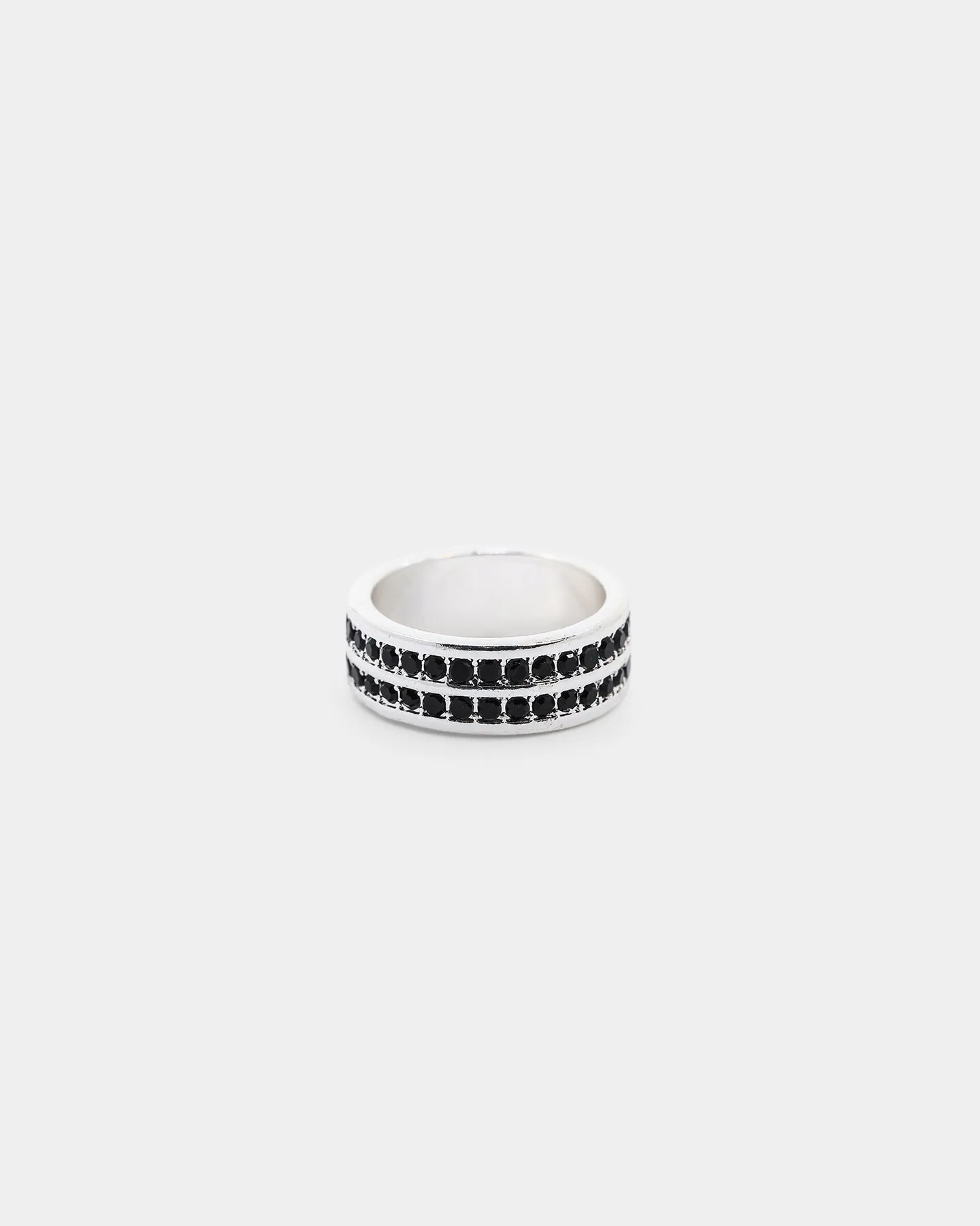 Wild for the Weekend Scripted Crystal Ring Pack Silver