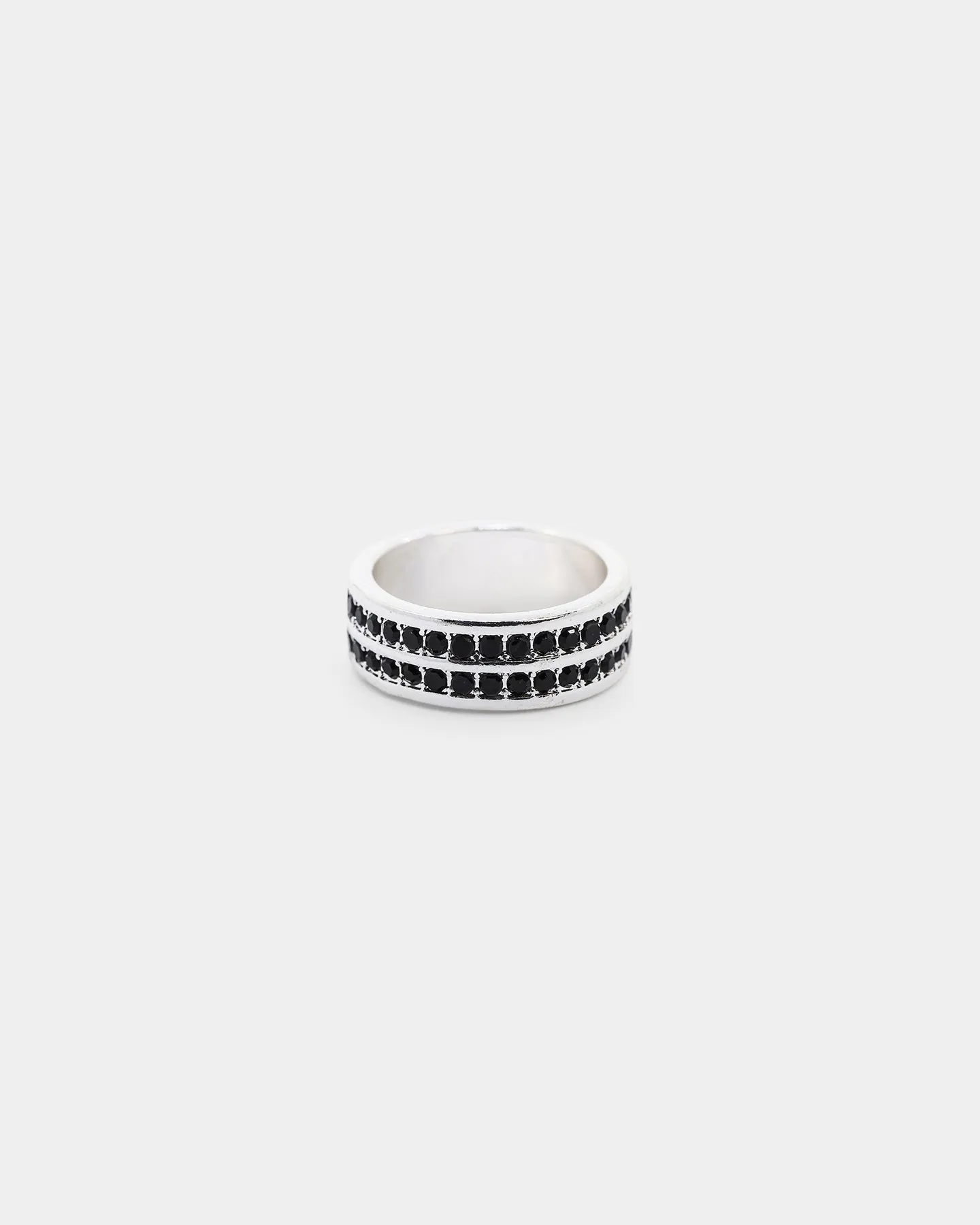 Wild for the Weekend Scripted Crystal Ring Pack Silver