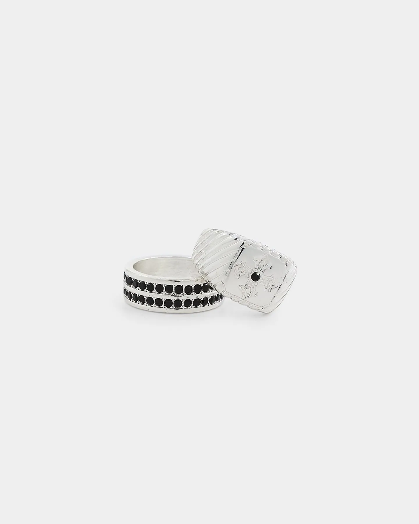 Wild for the Weekend Scripted Crystal Ring Pack Silver