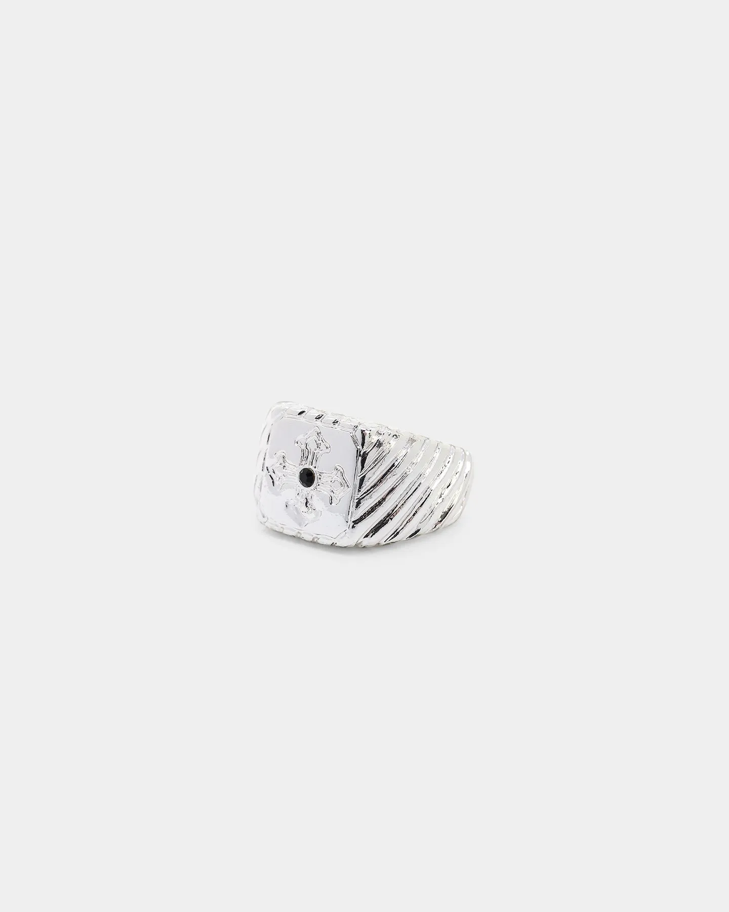 Wild for the Weekend Scripted Crystal Ring Pack Silver