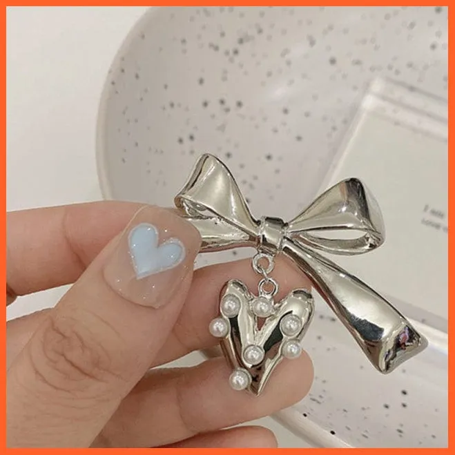 Women Pearl Rhinestone Butterfly Brooch | Trendy Elegant Leaf Brooch Pins