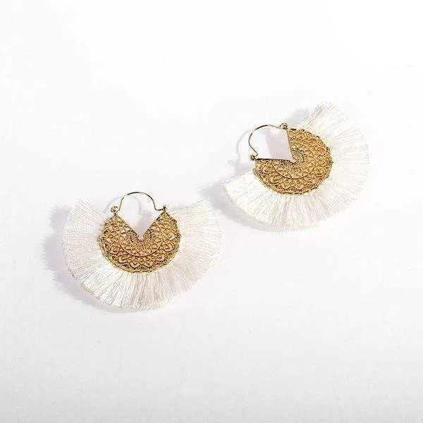 Womens Boho Fringe Tassel Earrings