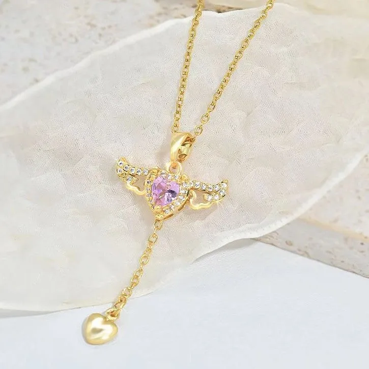Women's Cupid Angel's Wings Necklace