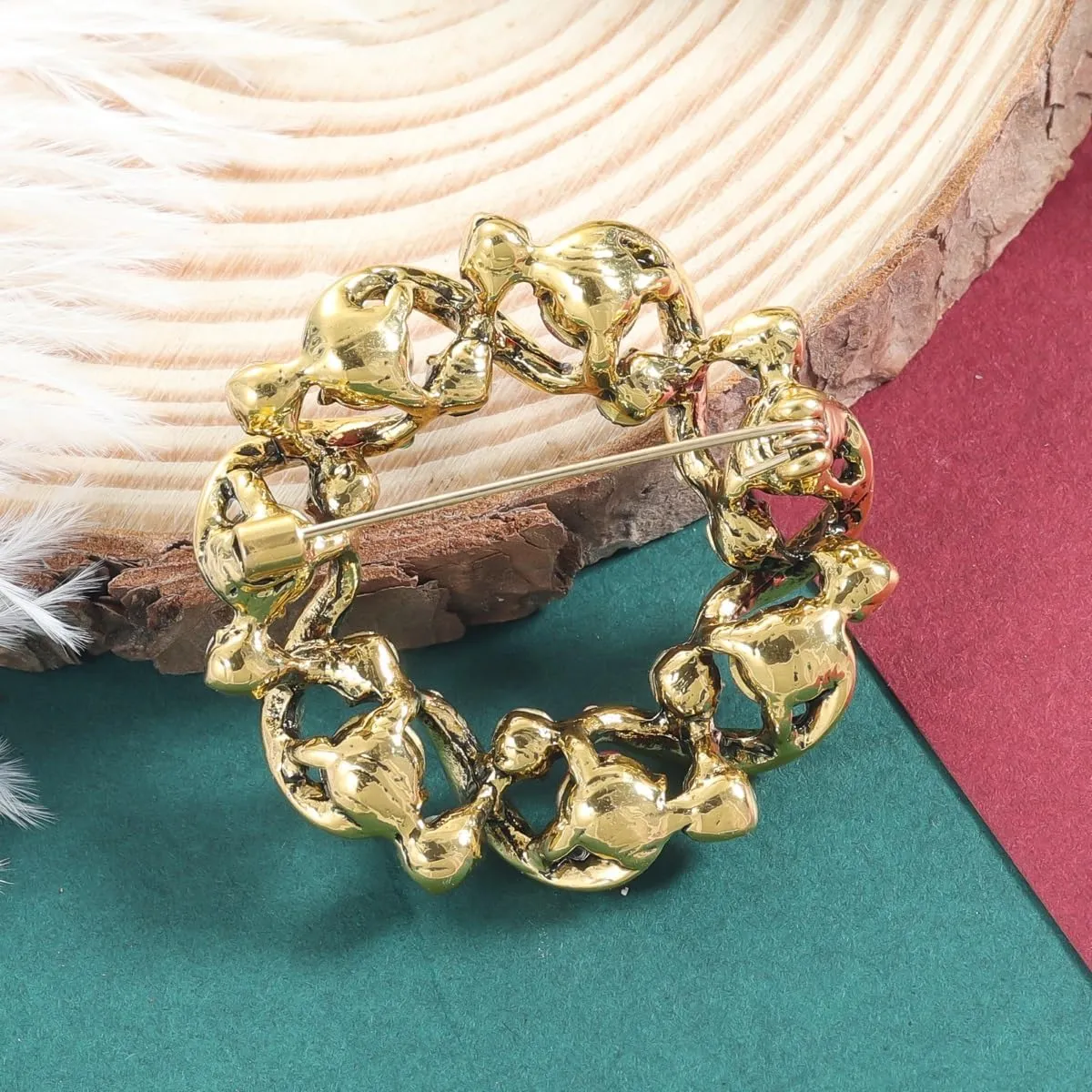 YOQUCOL Christmas Tree,Jingle,Wreath Shape Christmas Brooch Pins for Women Jewelry