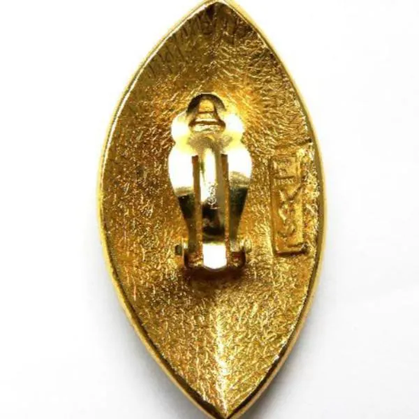 Yves Saint Laurent Etched Ovals Necklace