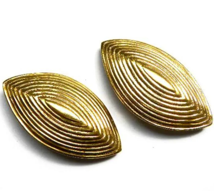 Yves Saint Laurent Etched Ovals Necklace
