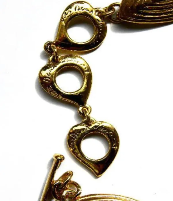 Yves Saint Laurent Etched Ovals Necklace