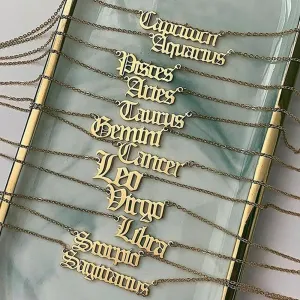 Zodiacs Necklace in Gold