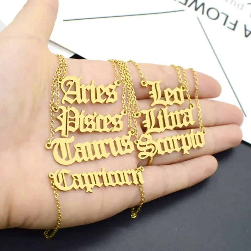 Zodiacs Necklace in Gold